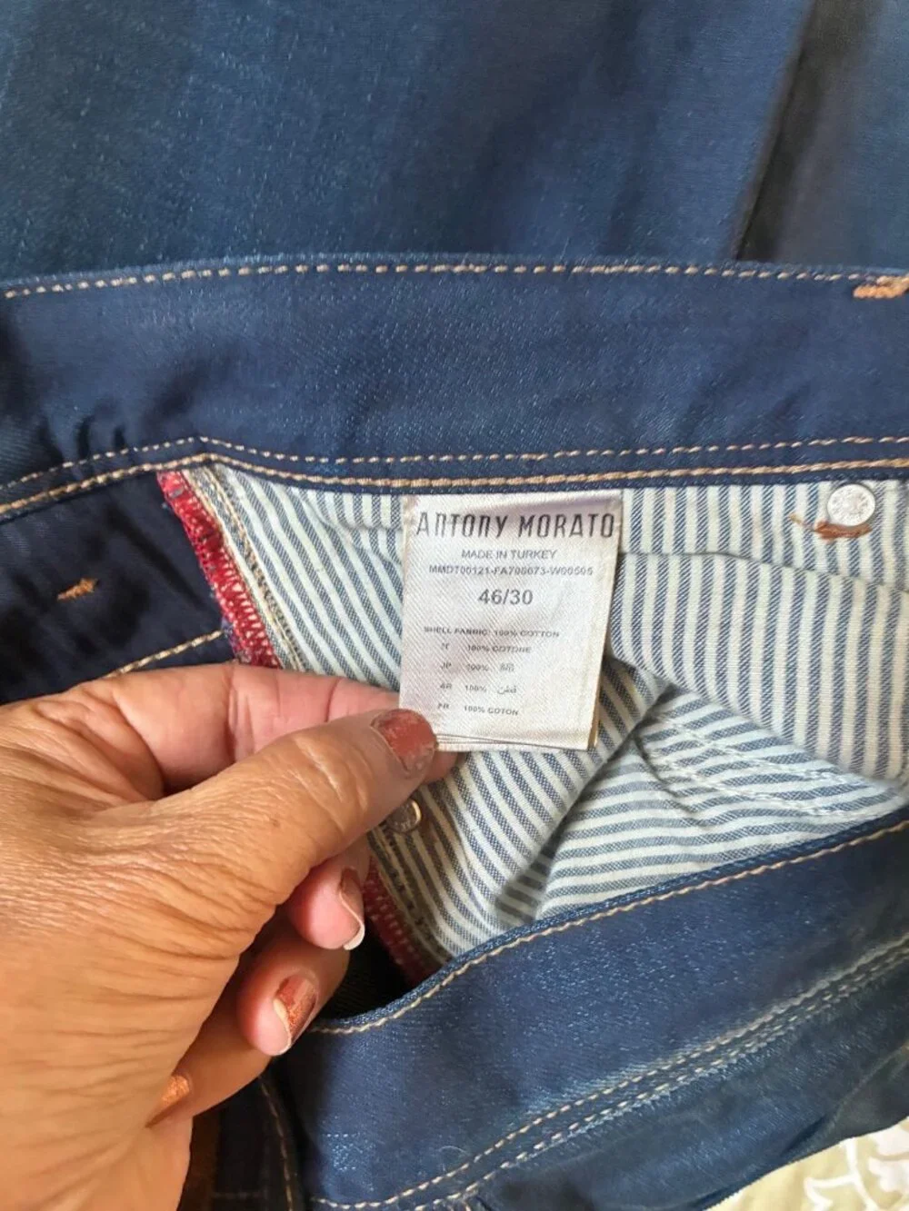 Antony Morato Frankie Carrot Jeans Mens 30 Dark Blue Good Vintage Effect Tapered